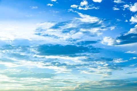 Clouds, blue clouds, white clouds and a beautiful sky 스톡 사진