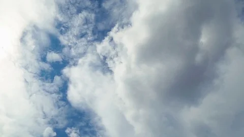 Clouds on a blue evening sky Stock Footage 80133382