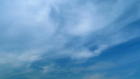Clouds with blue light blue sky in horizon. No birds and free of defects Stock Footage 212168095