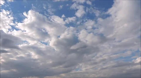 Clouds on blue sky  16x timelapse Stock Footage 44699555