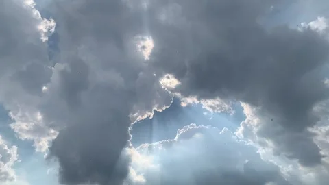 Clouds with blue sky background 4k video Video stock 289000630