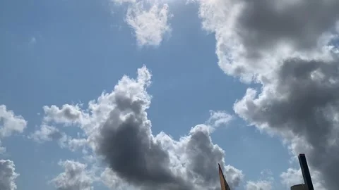 Clouds with blue sky background 4k video Video stock 289000706