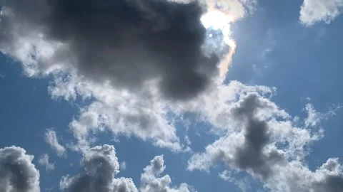 Clouds with blue sky background 4k video Stock Footage 289000736