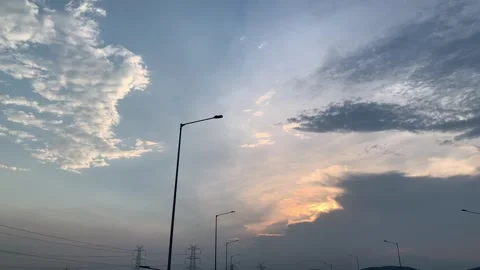 Clouds with blue sky background 4k video Stock Footage 289000788