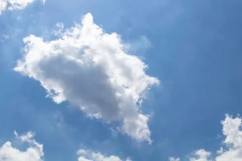 Clouds on blue sky background and texture. Stock Photos