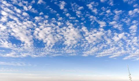 Clouds blue sky background cloud texture. Soft white clouds pattern. Bright Stock Photos