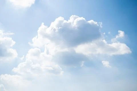 Clouds with blue sky background, cloudy weather and shiny Stock Photos