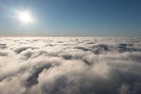 Clouds with blue sky background for copyspace Фото