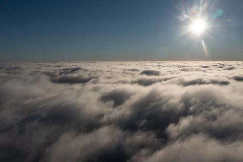 Clouds with blue sky background for copyspace Stock Photos