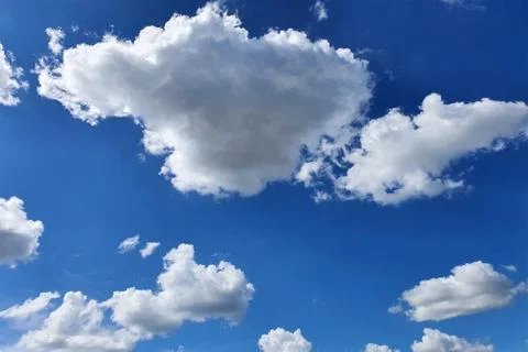 Clouds, blue sky background design elements. Pantone Classic Blue. Foto stock
