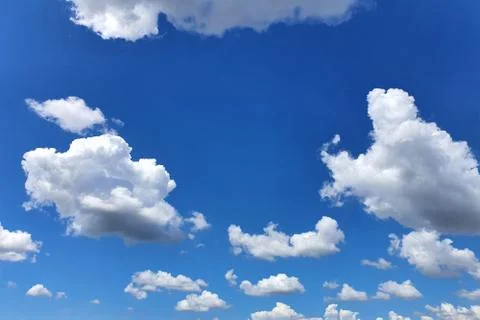 Clouds, blue sky background design elements. Pantone Classic Blue. Foto stock