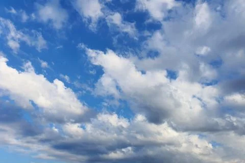 Clouds, blue sky background design elements. Pantone Classic Blue. Foto stock