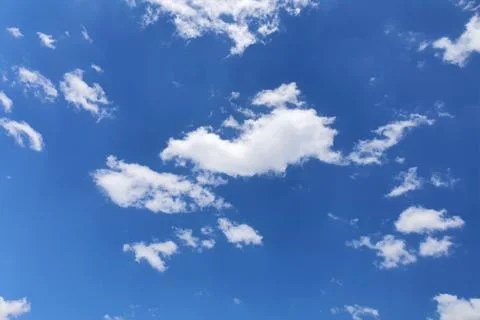 Clouds, blue sky background design elements. Pantone Classic Blue. Stock-Fotos