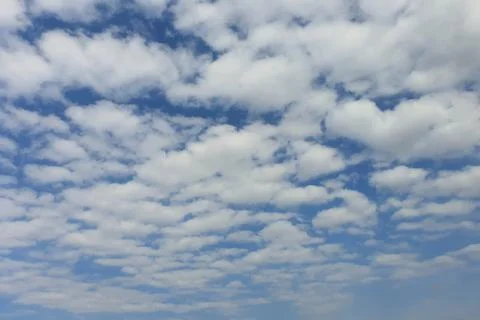 Clouds, blue sky background design elements. Pantone Classic Blue. Foto stock
