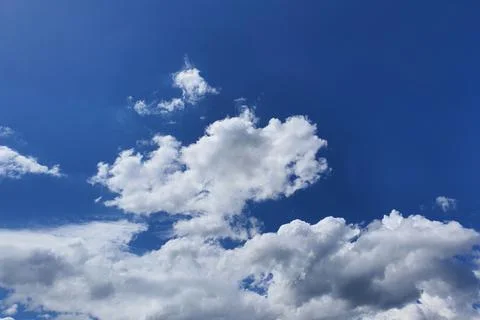 Clouds, blue sky background design elements. Pantone Classic Blue. Foto stock
