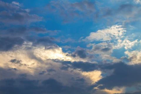 Clouds on blue sky background Stock-Fotos
