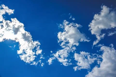 Clouds on blue sky background Foto stock