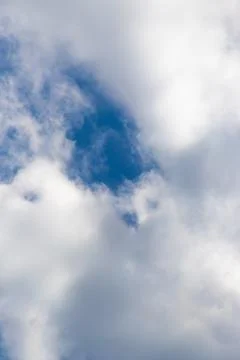 Clouds on blue sky close-up copy space Stock Photos