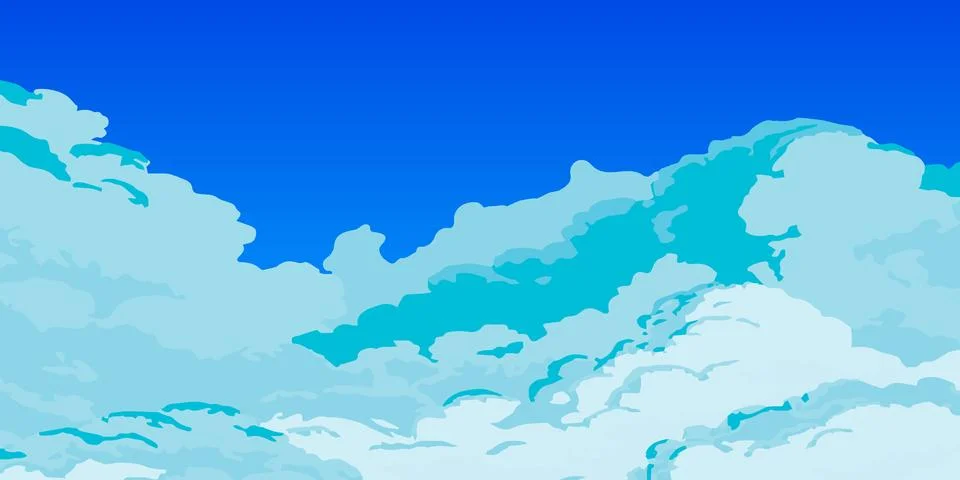 Clouds in the blue sky. Cloud background. Vector illustration Stock Illustration