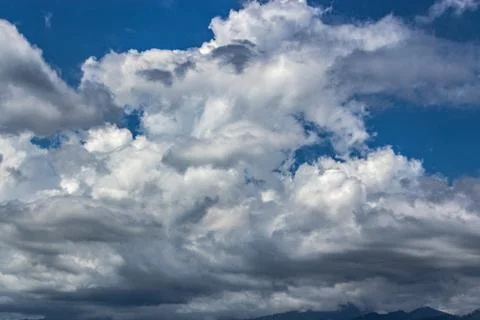 Clouds with the blue sky, cloudy, background Stock Photos