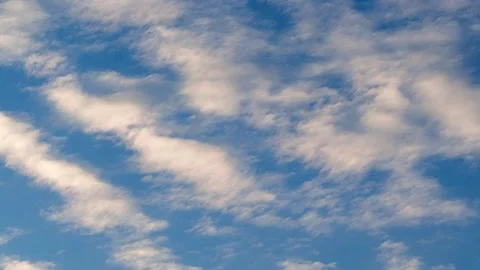 Clouds in the blue sky. The concept of clear sky, fresh air, peace. Stock Footage 171164019