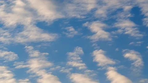 Clouds in the blue sky. The concept of clear sky, fresh air, peace. Stock Footage 171164020