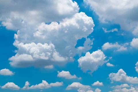 Clouds in the blue sky during the daytime Stock Photos