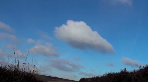 Clouds in a Blue Sky Video stock 10727752