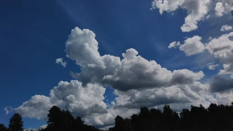 Clouds in the blue sky Stock Footage 93511424