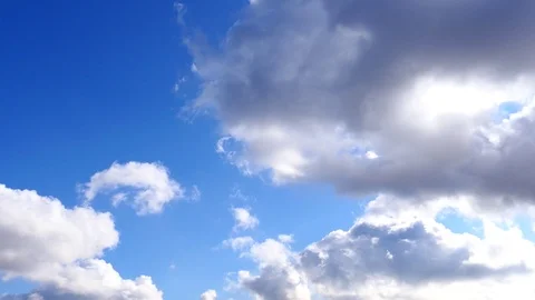 Clouds in the blue sky Stock Footage 124089627