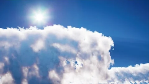Clouds in a blue sky Stock Footage 155233486