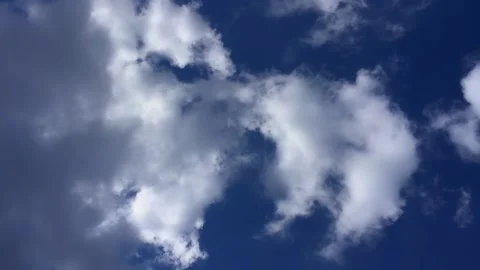 Clouds in a blue sky 库存影片 156846392