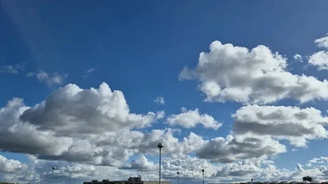 Clouds in the blue sky footage background Stock Footage 277578021