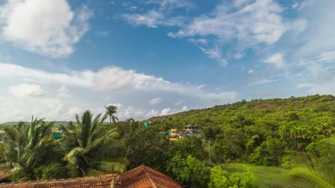 A Clouds on a blue sky Goa India timelapse 4k 스톡 동영상 135178041