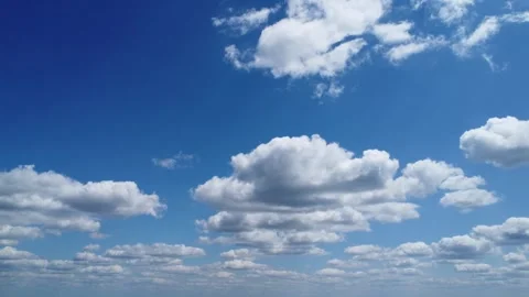 Clouds in blue sky. High altitude video. Stock Footage 245979931