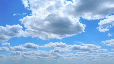 Clouds in blue sky. High altitude video. Stock Footage 246485994