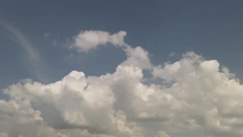 Clouds in the blue sky - HYPERLAPSE Stock Footage 148253899