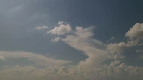 Clouds in the blue sky - HYPERLAPSE Stock Footage 148253924