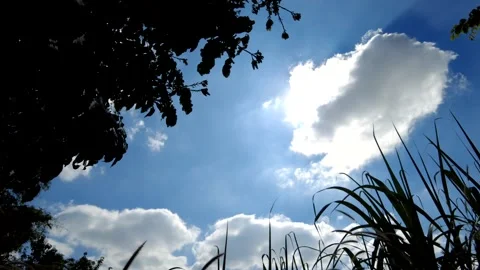 Clouds in the blue sky - HYPERLAPSE Stock Footage 148253939
