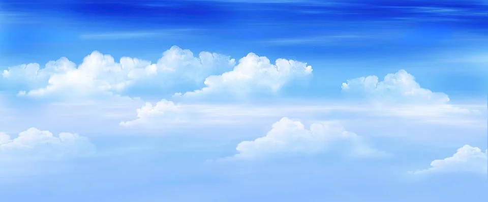 Clouds in a Blue Sky illustration Stock Illustration