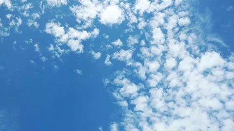 Clouds on the blue sky moving slowly by the wind. Stock Footage 264108002