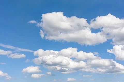 Clouds on the blue sky as natural background Stock Photos