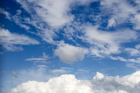 Clouds on blue sky, nature background Stock Photos