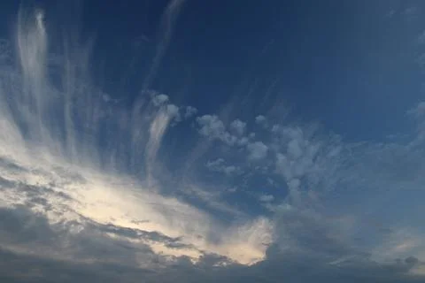 Clouds on blue sky, nature background Stock Photos