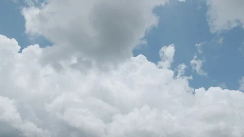 Clouds on blue sky pan Stock Footage 120511522