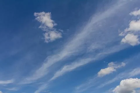 Clouds in the blue sky Panoramic image texture background graphic resources d Photos