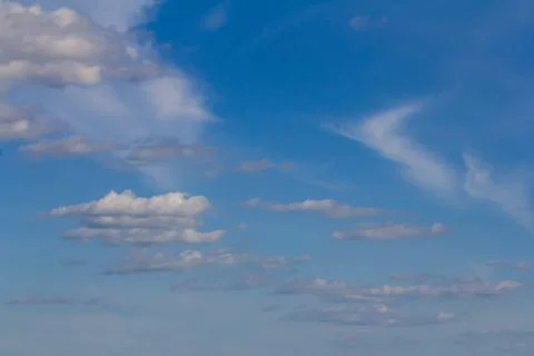 Clouds in the blue sky Panoramic image texture background graphic resources d Photos