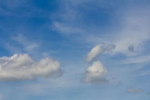 Clouds in the blue sky Panoramic image texture background graphic resources d Photos