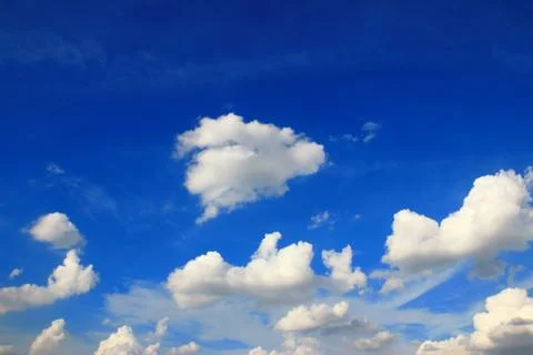 Clouds in the blue sky Foto stock