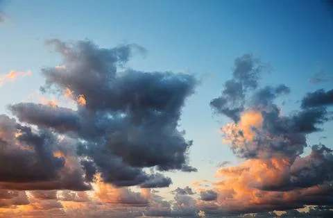 Clouds in the blue sky. Stock Photos